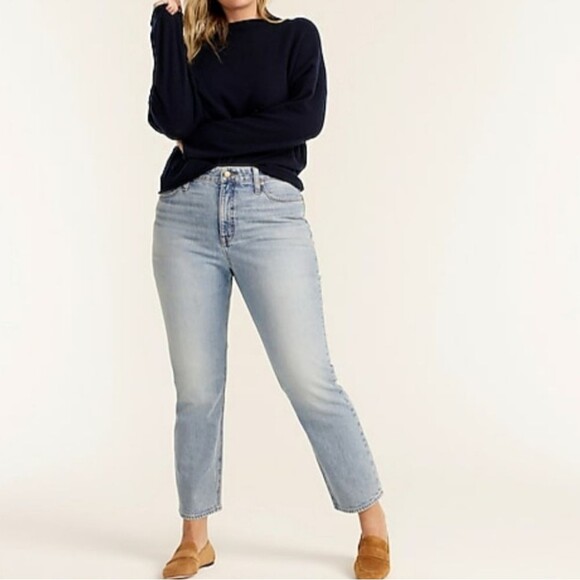 J.CREW Women’s Light Wash Classic Straight Jeans Size 32 High Rise Cotton Denim - Picture 13 of 13
